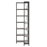 Artiss 6 Tiers Bookshelf Corner Shelf Bookcase Display Shelves Oak MET-BSHELF-LS-WD