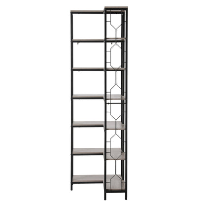 Artiss 6 Tiers Bookshelf Corner Shelf Bookcase Display Shelves Oak MET-BSHELF-LS-WD