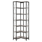 Artiss 6 Tiers Bookshelf Corner Shelf Bookcase Display Shelves Oak MET-BSHELF-LS-WD
