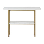 Artiss Console Table Marble Effect White&Gold MET-CST-01-MBWH