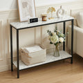 Artiss Console Table Entryway Hallway Display Desk Marble Effect White MET-CST-03-MBWH