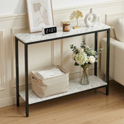 Artiss Console Table Entryway Hallway Display Desk Marble Effect White MET-CST-03-MBWH