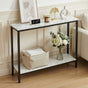 Artiss Console Table Entryway Hallway Display Desk Marble Effect White MET-CST-03-MBWH
