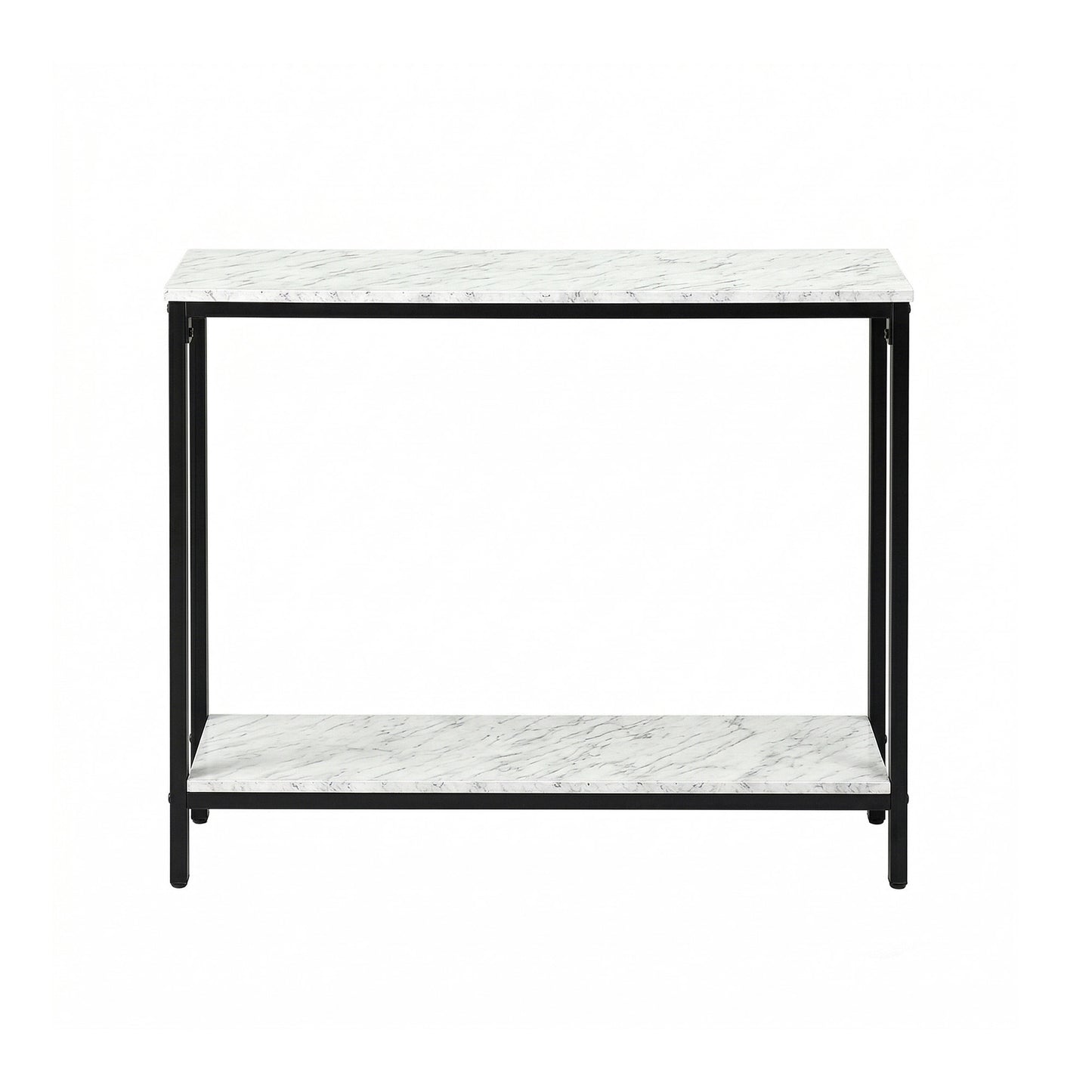 Artiss Console Table Entryway Hallway Display Desk Marble Effect White MET-CST-03-MBWH