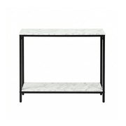 Artiss Console Table Entryway Hallway Display Desk Marble Effect White MET-CST-03-MBWH