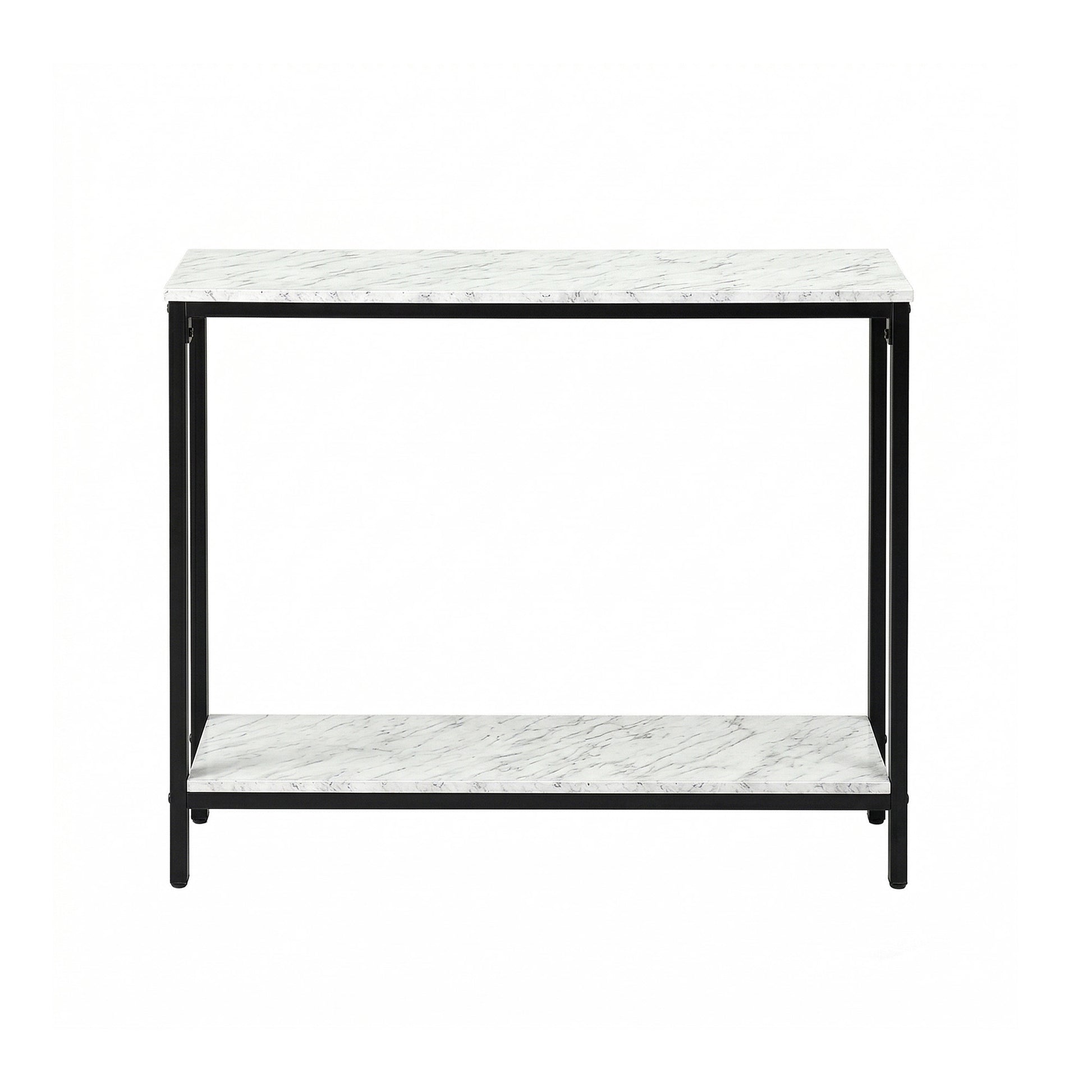 Artiss Console Table Entryway Hallway Display Desk Marble Effect White MET-CST-03-MBWH