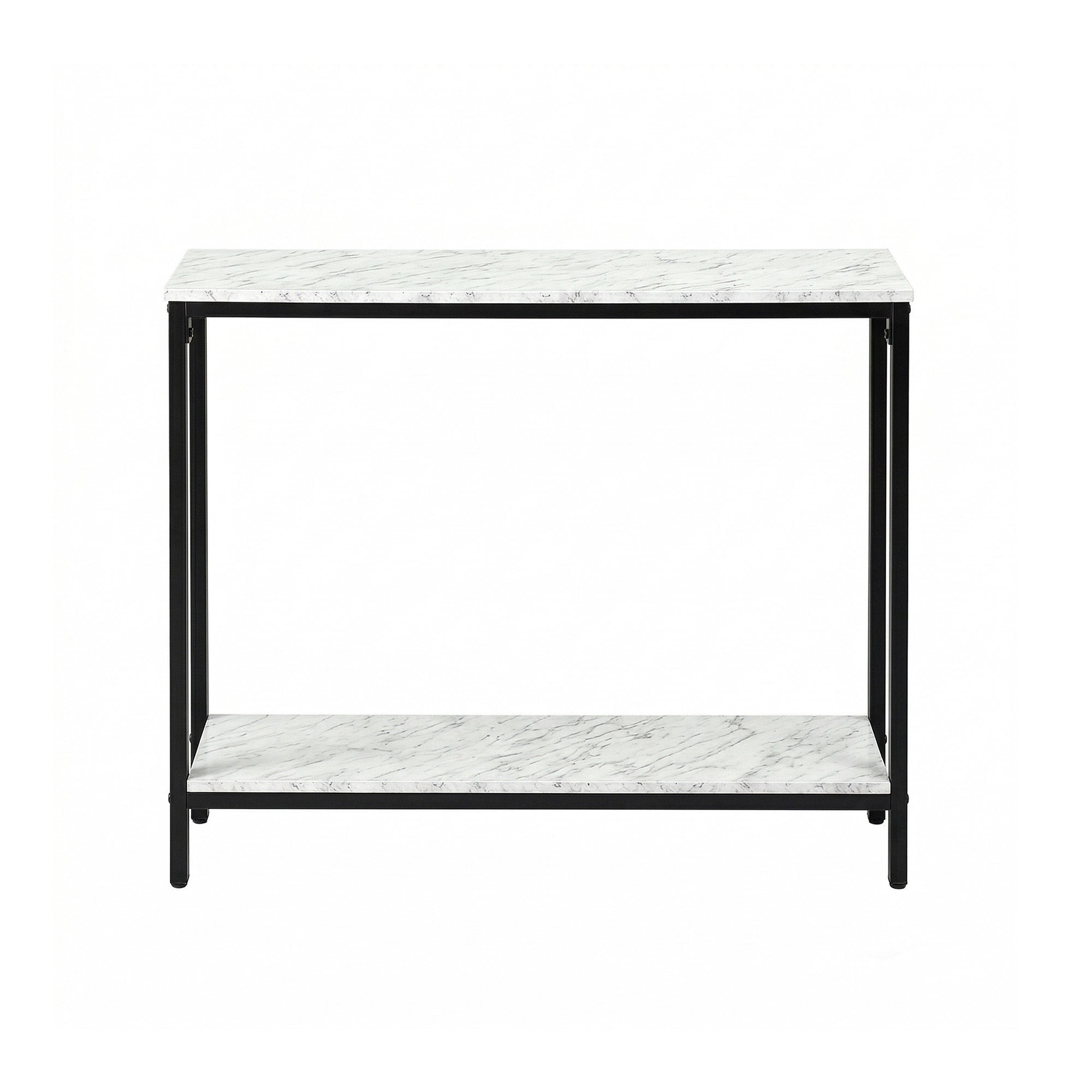 Artiss Console Table Entryway Hallway Display Desk Marble Effect White MET-CST-03-MBWH