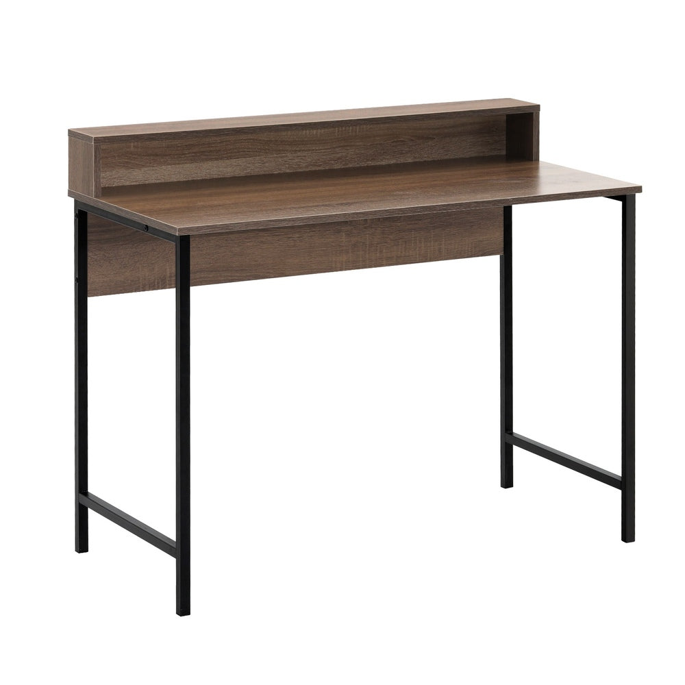 Artiss Computer Desk Shelf Oak 100CM MET-DESK-002-BK-OA