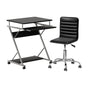 Artiss Computer Desk Office Chair Set Desks with Keyboard Shelf Try Black MET-DESK-105-REPL-BK