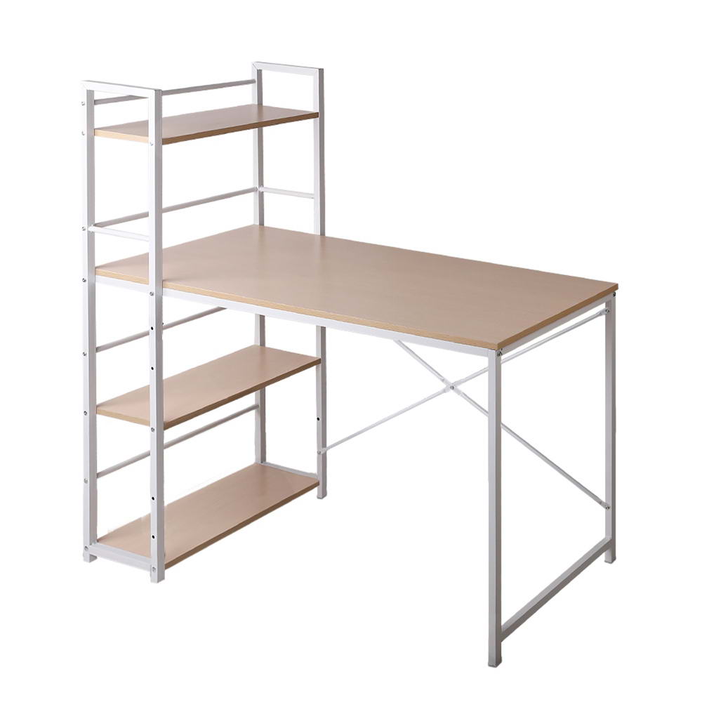 Artiss Computer Desk Shelf Oak 120CM MET-DESK-1111-OA
