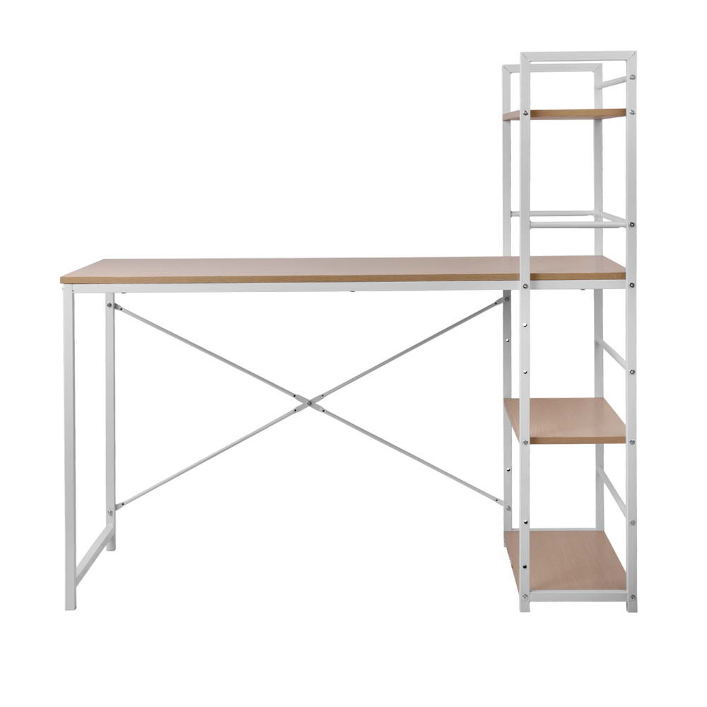 Artiss Computer Desk Shelf Oak 120CM MET-DESK-1111-OA