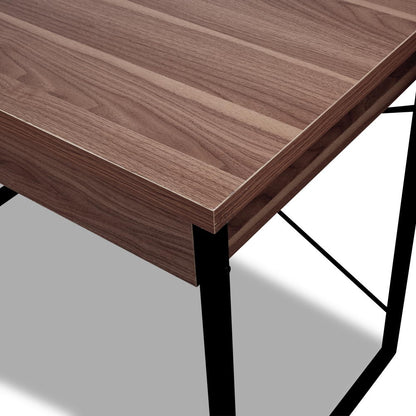 Artiss Computer Desk Drawer Storage Walnut 100CM MET-DESK-118-WN