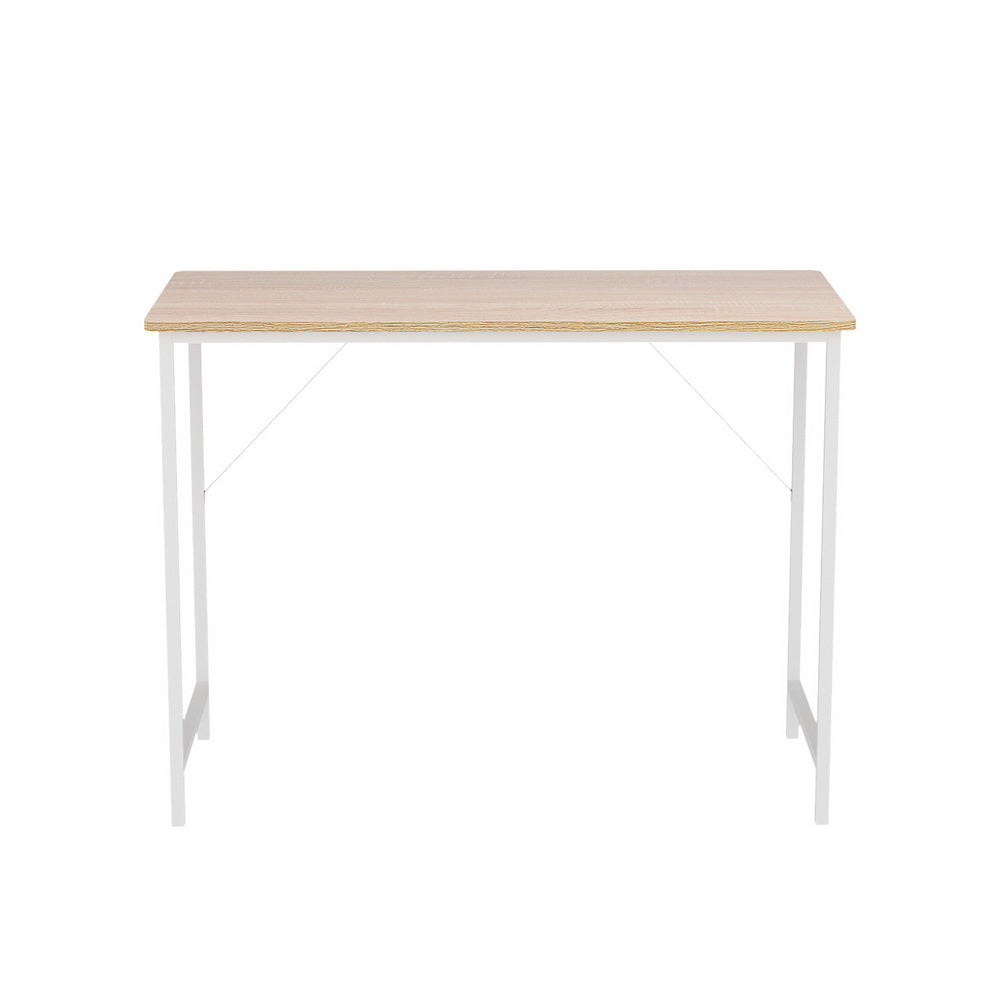 Artiss Computer Desk Oak 100CM MET-DESK-119-OA