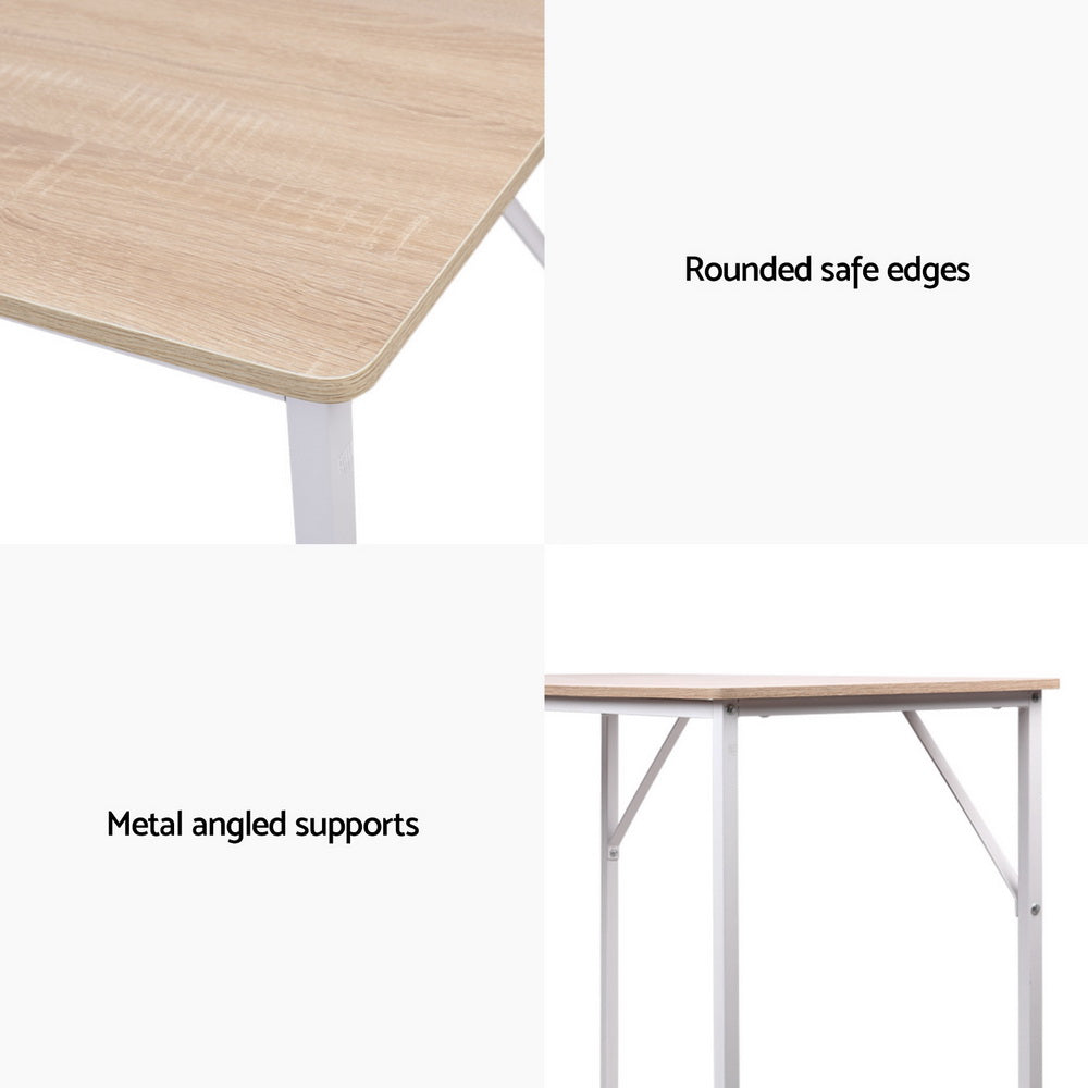 Artiss Computer Desk Oak 100CM MET-DESK-119-OA
