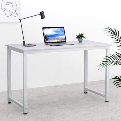 Artiss Computer Desk Home Office Study Table White 120CM MET-DESK-120-WH