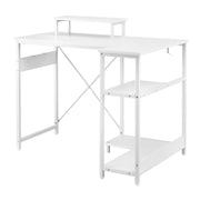 Artiss Computer Desk L-Shape Home Office Study Table Open Shelves White 100CM MET-DESK-24224-100-WH