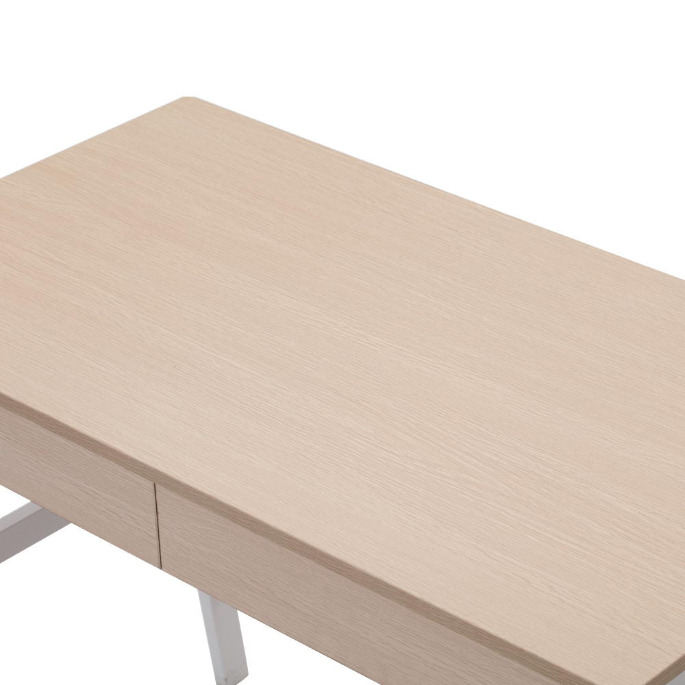 Artiss Computer Desk Drawer Cabinet Oak 100CM MET-DESK-308-OA