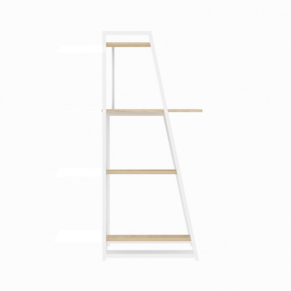 Artiss Computer Desk Bookshelf Storage Oak 100CM MET-DESK-4T-OAK