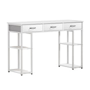 Artiss Computer Desk Drawer Shelves Study Table 120CM White MET-DESK-CD120-WH