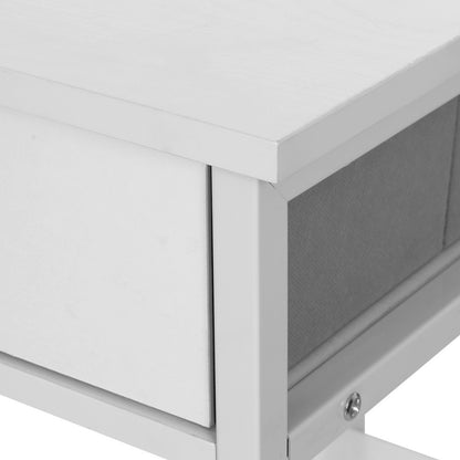 Artiss Computer Desk Drawer Shelves Study Table 120CM White MET-DESK-CD120-WH