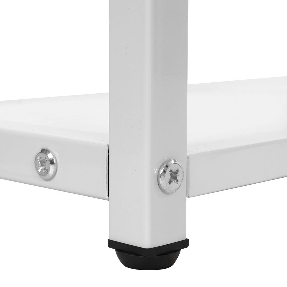Artiss Computer Desk Drawer Shelves Study Table 120CM White MET-DESK-CD120-WH