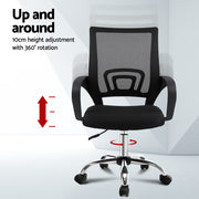 Artiss Computer Desk Mesh Office Chair Set Foldable Home Study Table Black MET-DESK-FD-80-2004-BK