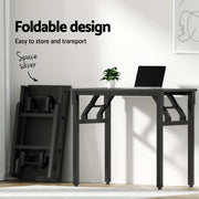 Artiss Computer Desk Foldable Balck 80CM MET-DESK-FD-80-BK