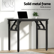 Artiss Computer Desk Foldable Balck 80CM MET-DESK-FD-80-BK
