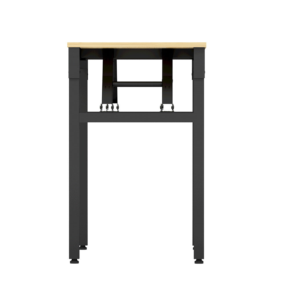 Artiss Computer Desk Laptop Table Bookshelf Desk Storage Rack Office Study Oak MET-DESK-FD-80-OAK