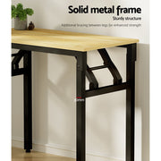 Artiss Computer Desk Laptop Table Bookshelf Desk Storage Rack Office Study Oak MET-DESK-FD-80-OAK