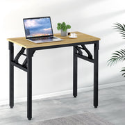 Artiss Computer Desk Laptop Table Bookshelf Desk Storage Rack Office Study Oak MET-DESK-FD-80-OAK