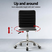 Artiss Computer Desk Office Chair PU Leather Set Foldable Home Study Table Black MET-DESK-FD-80-REPL-BK