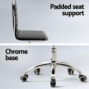 Artiss Computer Desk Office Chair PU Leather Set Foldable Home Study Table Black MET-DESK-FD-80-REPL-BK