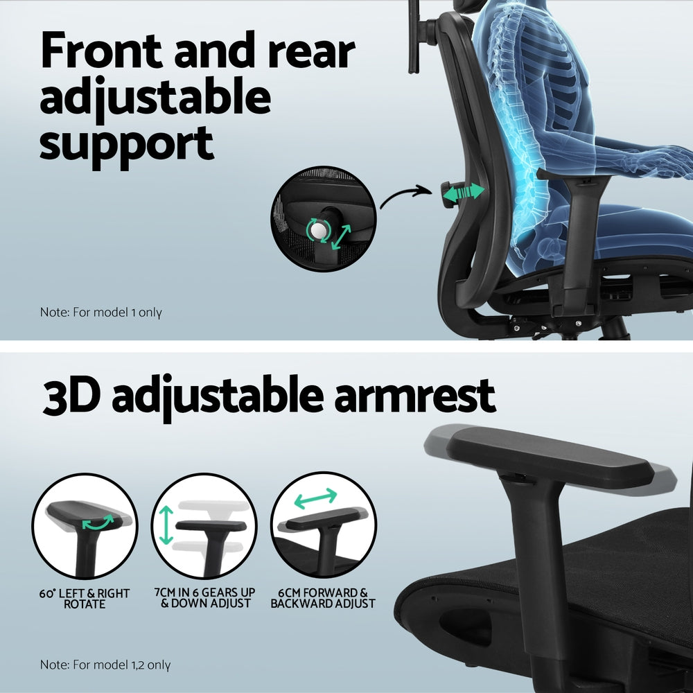 Artiss Computer Desk L-Shape Corner Desks Ergonomic Office Chair Mesh Chairs MET-DESK-L-003-FZ20-BK