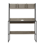 Artiss Computer Desk Bookshelf Storage Grey 100CM MET-DESK-LC-100-GY
