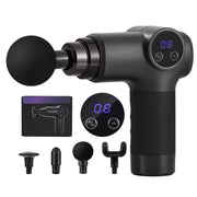 Everfit Massage Gun 8 Speed 4 Heads Vibration Muscle Massager Chargeable Black MG-B-1500-4H-BK