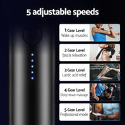 Everfit Massage Gun U-shaped Extended Handle Percussion Massager 4 Heads MG-B-1500-U-4H-BK
