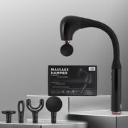Everfit Massage Gun U-shaped Extended Handle Percussion Massager 4 Heads MG-B-1500-U-4H-BK