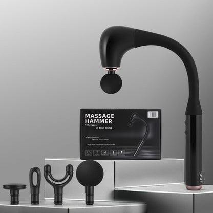 Everfit Massage Gun U-shaped Extended Handle Percussion Massager 4 Heads MG-B-1500-U-4H-BK