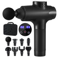 Everfit Massage Gun 30 Speed 8 Heads Vibration Muscle Massager Chargeable Black MG-B-2500-8H-BK