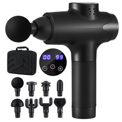 Everfit Massage Gun 30 Speed 8 Heads Vibration Muscle Massager Chargeable Black MG-B-2500-8H-BK