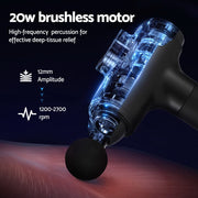 Everfit Massage Gun 30 Speed 8 Heads Vibration Muscle Massager Chargeable Black MG-B-2500-8H-BK