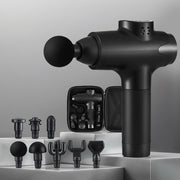 Everfit Massage Gun 30 Speed 8 Heads Vibration Muscle Massager Chargeable Black MG-B-2500-8H-BK