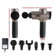 Everfit Massage Gun 6 Heads Massager Electric LCD Vibration Relief Percussion MG-M2-BG