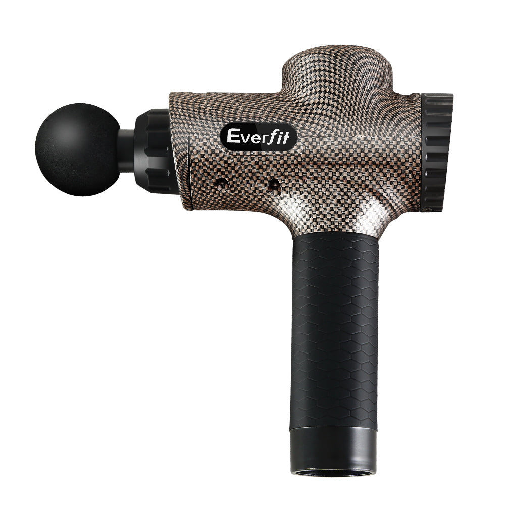 Everfit Massage Gun 6 Heads Massager Electric LCD Vibration Relief Percussion MG-M2-BG