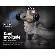 Everfit Massage Gun 6 Heads Massager Electric LCD Vibration Relief Percussion MG-M2-BG