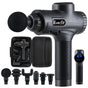 Everfit Massage Gun 30 Speed 6 Heads Vibration Muscle Massager Chargeable Black MG-M2-BK