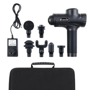 Everfit Massage Gun 30 Speed 6 Heads Vibration Muscle Massager Chargeable Black MG-M2-BK