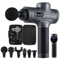 Everfit Massage Gun 30 Speed 6 Heads Vibration Muscle Massager Chargeable Grey MG-M2-CB