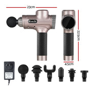 Everfit Massage Gun 30 Speed 6 Heads Vibration Muscle Massager Chargeable Gold MG-M2-GD